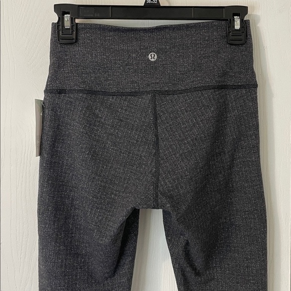 Lululemon Wunder Under Crop 25” Heathered Herringbone Leggings Size 6 - Picture 6 of 8
